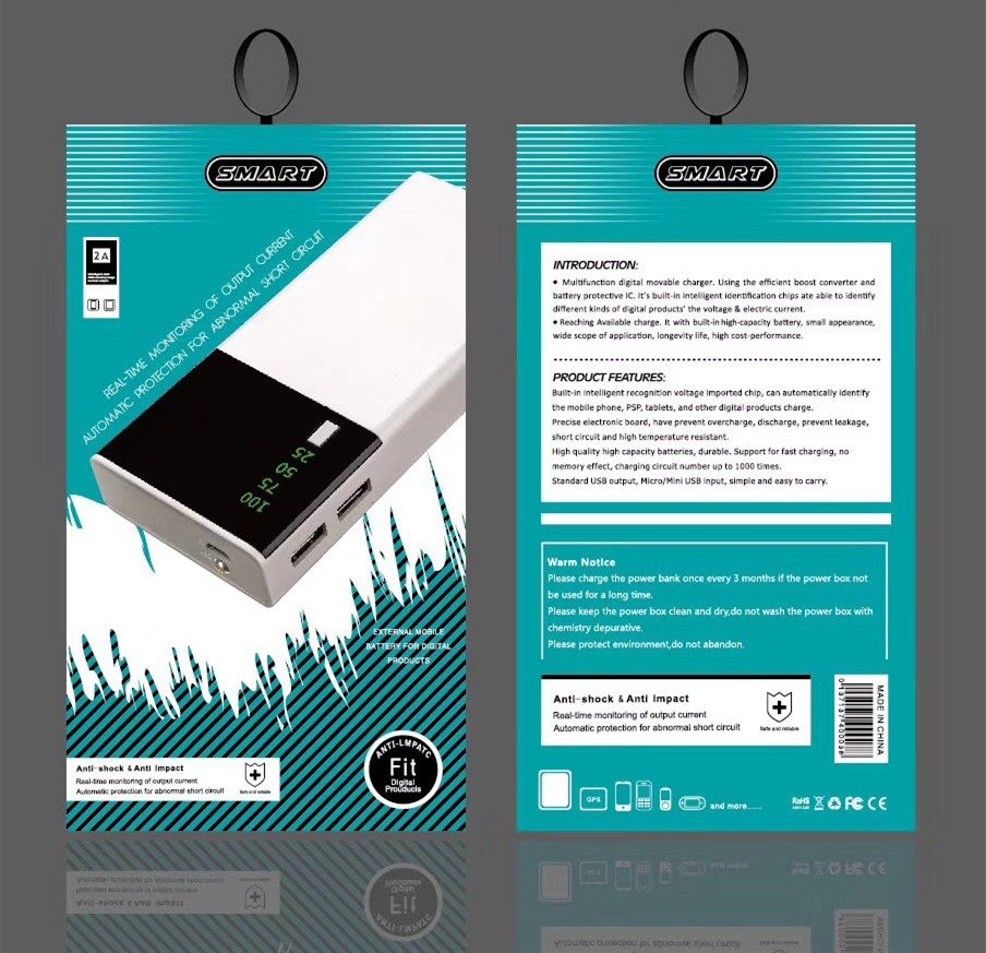 Neue 20000Mah Power Bank Schwarz Reis Power Bank Angepasstes Logo Power Bank Power Bank