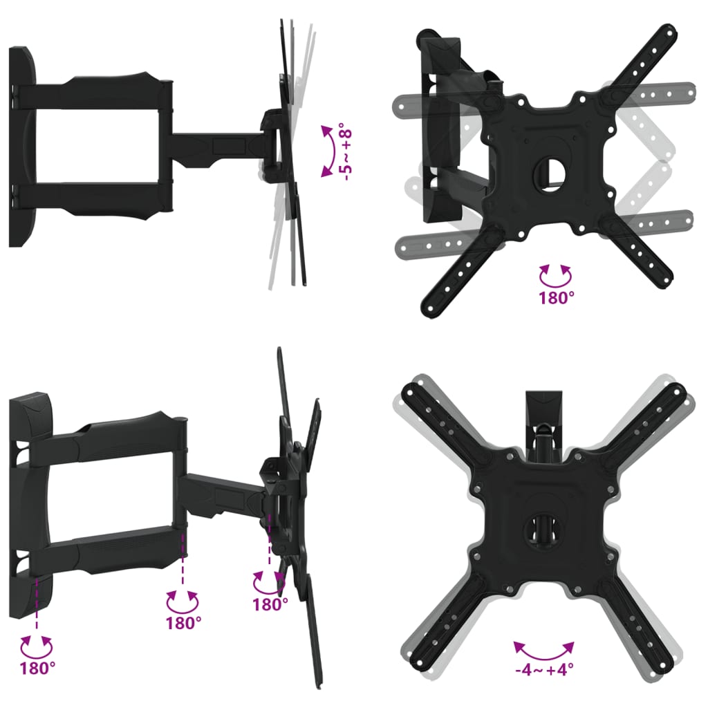 TV-Wandhalterung für Bildschirme von 32 bis 55 Zoll, max. VESA 400 x 400 mm, 35 kg